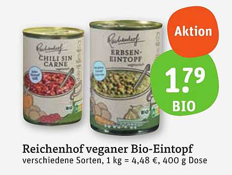 Reichenhof veganer Bio-Eintopf - Verschiedene Sorten