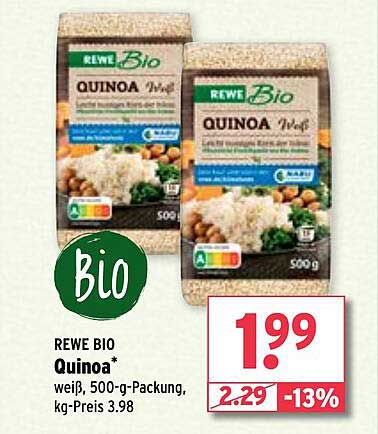 REWE BIO Quinoa* weiß, 500-g-Packung