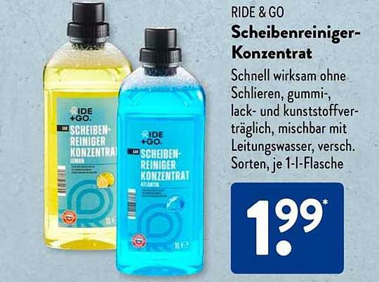 RIDE & GO Scheibenreiniger-Konzentrat