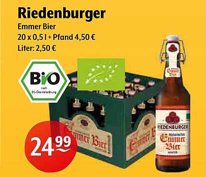 Riedenburger Emmer Bier 20 x 0,5 l