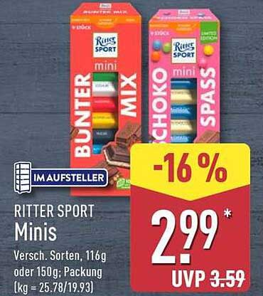 Ritter Sport Minis – „Bunter Mix“ und „Choko Spaß“