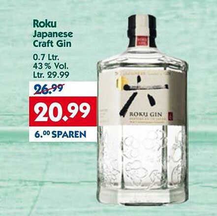 Roku Japanese Craft Gin 0.7 Ltr. - 43% Vol.