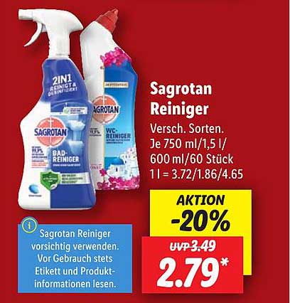 Sagrotan Reiniger - Verschiedene Sorten 750 ml