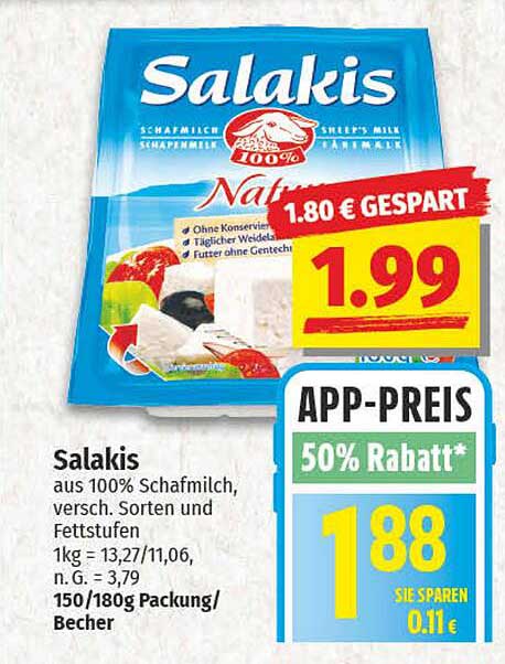 Salakis aus 100% Schafmilch, verschiedene Sorten und Fettstufen