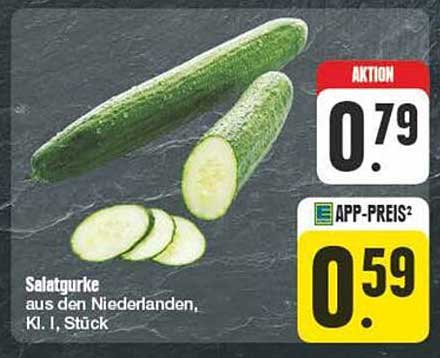 Salatgurke aus den Niederlanden, Kl. I, Stück