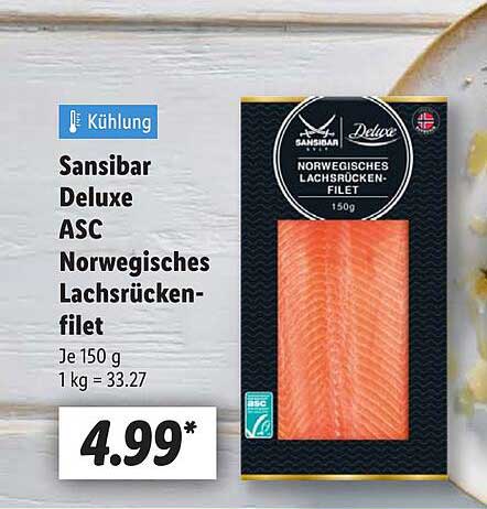 Sansibar Deluxe ASC Norwegisches Lachsrrücken-Filet 150 g