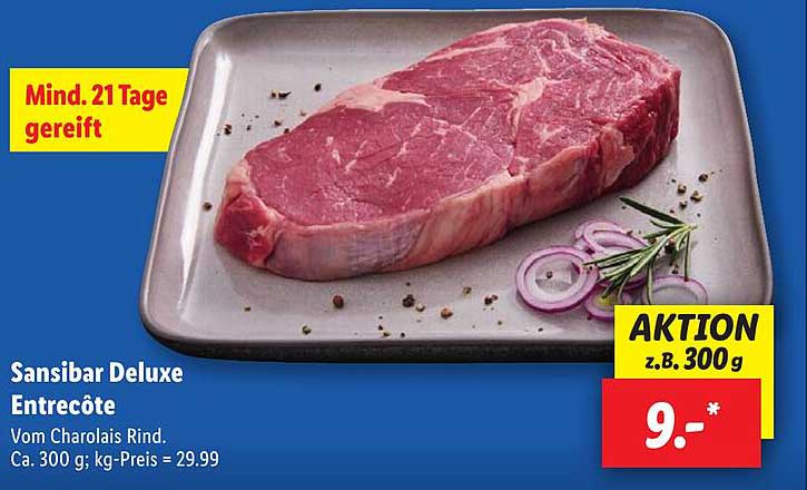 Sansibar Deluxe Entrecôte - z.B. 300 g