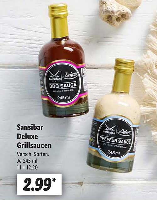 Sansibar Deluxe Grillsaucen - BBQ Sauce & Pfeffersauce