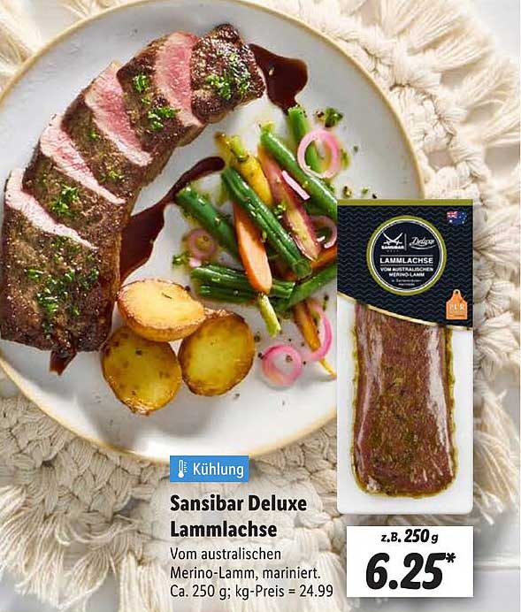 Sansibar Deluxe Lammlachse - Vom australischen Merino-Lamm, mariniert