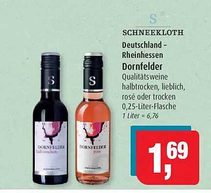 Schneekloth Dornfelder Qualitätsweine – Halbtrocken, Lieblich, Rosé oder Trocken