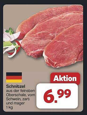 Schnitzel aus der feinsten Oberschale, vom Schwein, zart und mager