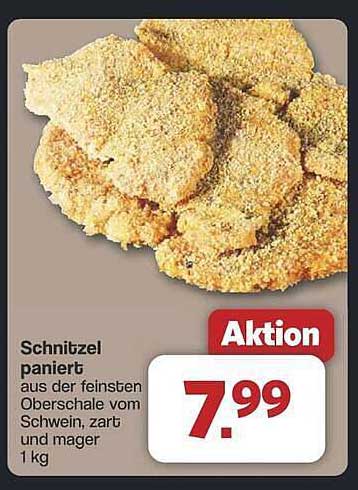 Schnitzel paniert aus der feinsten Oberschale vom Schwein, zart und mager
