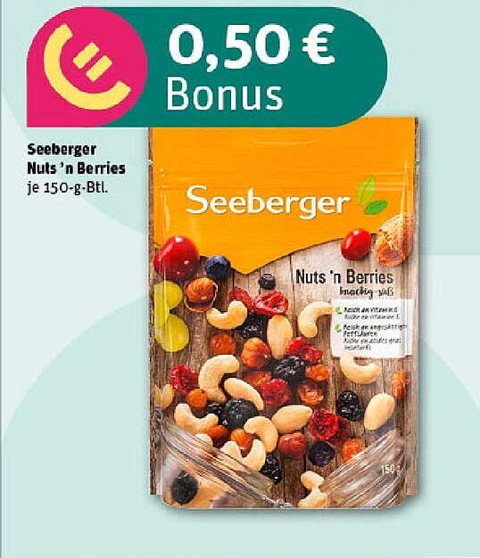 Seeberger Nuts 'n Berries je 150-g-Btl.