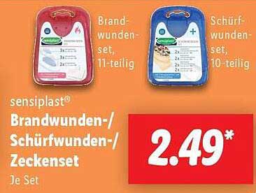 sensiplast® Brandwunden-/Schürfwunden-/Zecken-Set