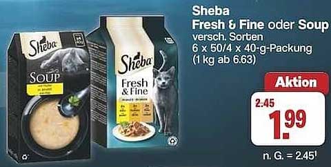 Sheba Fresh & Fine oder Soup 6 x 50/4 x 40-g-Packung