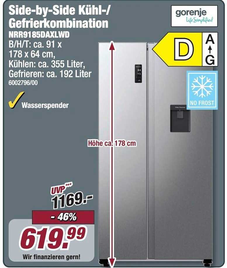 Side-by-Side Kühl-/Gefrierkombination NRR9185DAXLWD