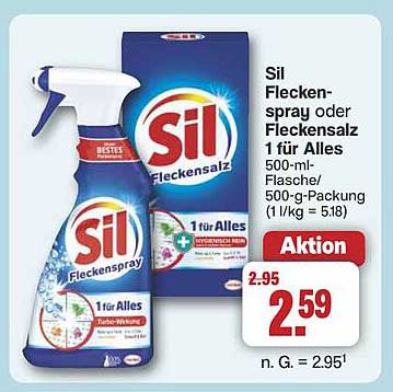Sil Fleckenspray oder Fleckensalz 1 für Alles