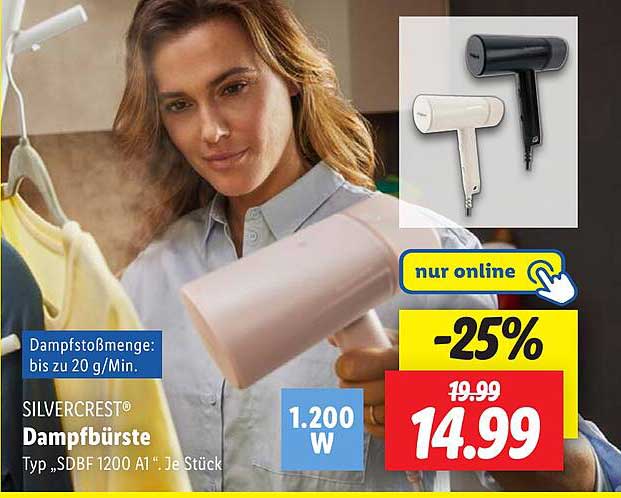 SILVERCREST® Dampfbürste Typ „SDBF 1200 A1“