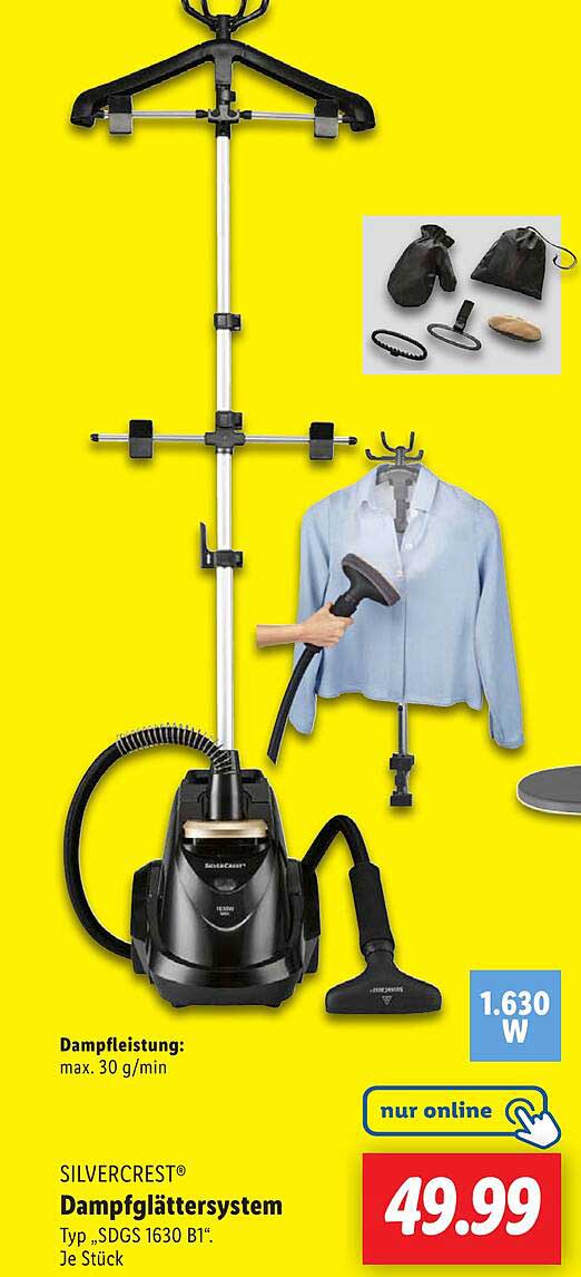 SILVERCREST® Dampfglättesystem Typ „SDGS 1630 B1“