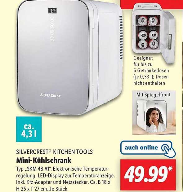 SILVERCREST® Mini-Kühlschrank SKM 48 A1