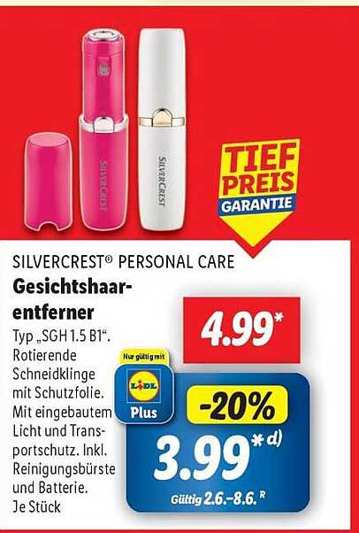 SILVERCREST® PERSONAL CARE Gesichtshaaranteferner