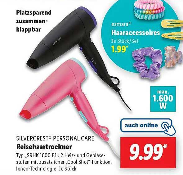 SILVERCREST® PERSONAL CARE Reisehaartrockner