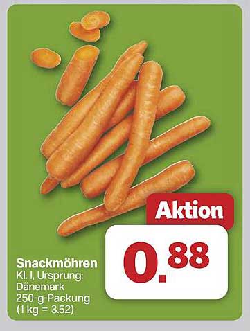 Snackmöhren 250-g-Packung, Aktion