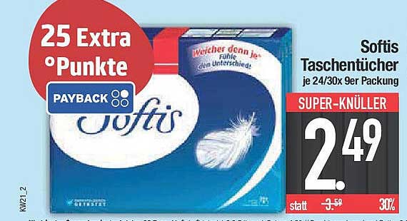 Softis Taschentücher je 24/30x 9er Packung