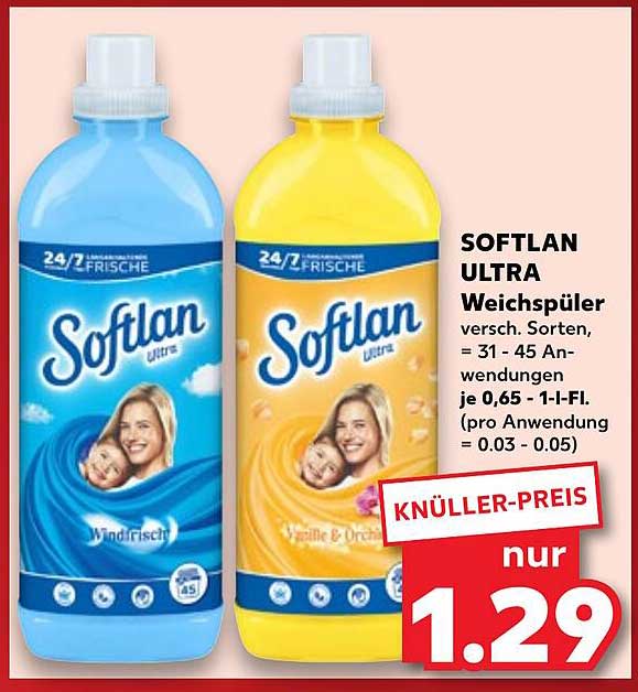 SOFTLAN ULTRA Weichspüler verschiedene Sorten