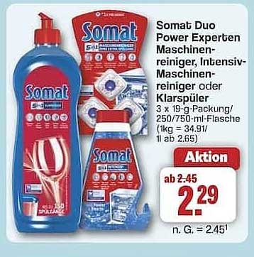 Somat Duo Power Experten Maschinenreiniger, Intensiv-Maschinenreiniger oder Klarspüler