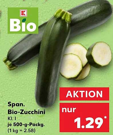 Span. Bio-Zucchini – Aktion: nur 1,29 €