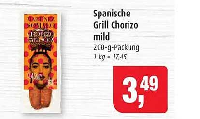 Spanische Grill Chorizo mild 200-g-Packung