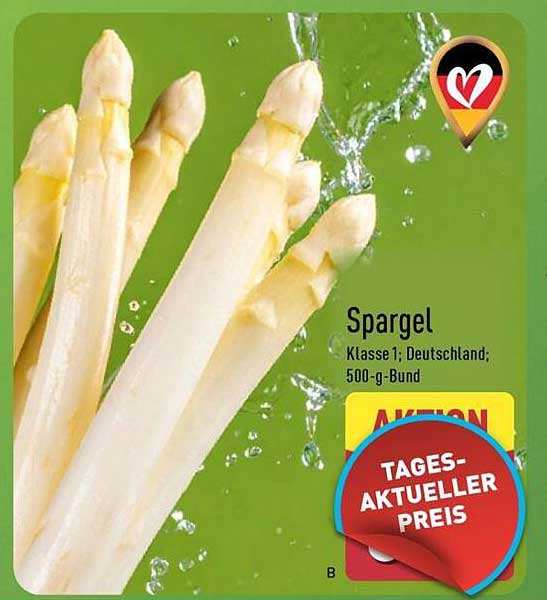 Spargel Klasse 1 aus Deutschland, 500-g-Bund
