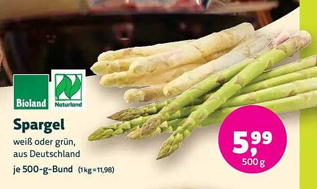Spargel weiß oder grün, aus Deutschland