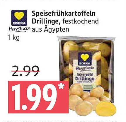 Speisefrühkartoffeln Drillinge, festkochend aus Ägypten, 1 kg