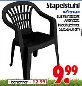 Stapelstuhl »Zena« aus Kunststoff, Anthrazit