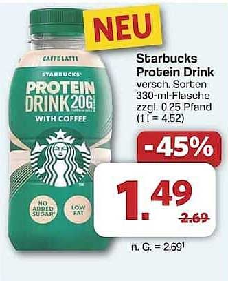Starbucks Protein Drink 20g, verschiedene Sorten