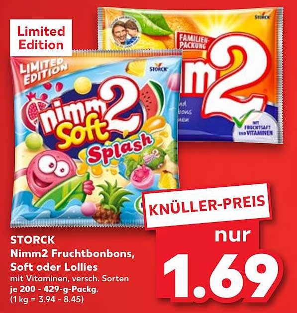 STORCK Nimm2 Fruchtbonbons, Soft oder Lollies - Limited Edition