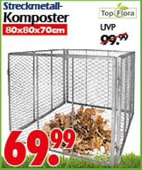 Streckmetall-Komposter 80x80x70cm