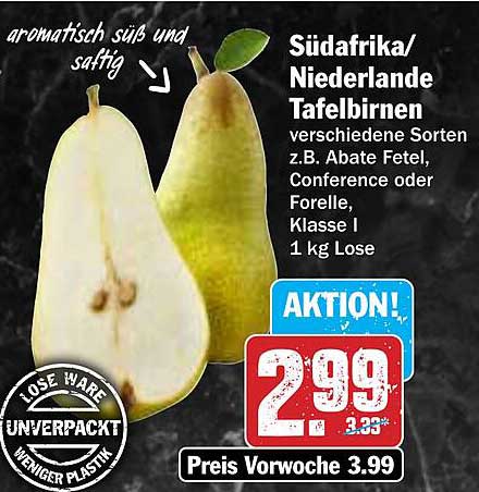 Südafrika/Niederlande Tafelbirnen – aromatisch süß und saftig