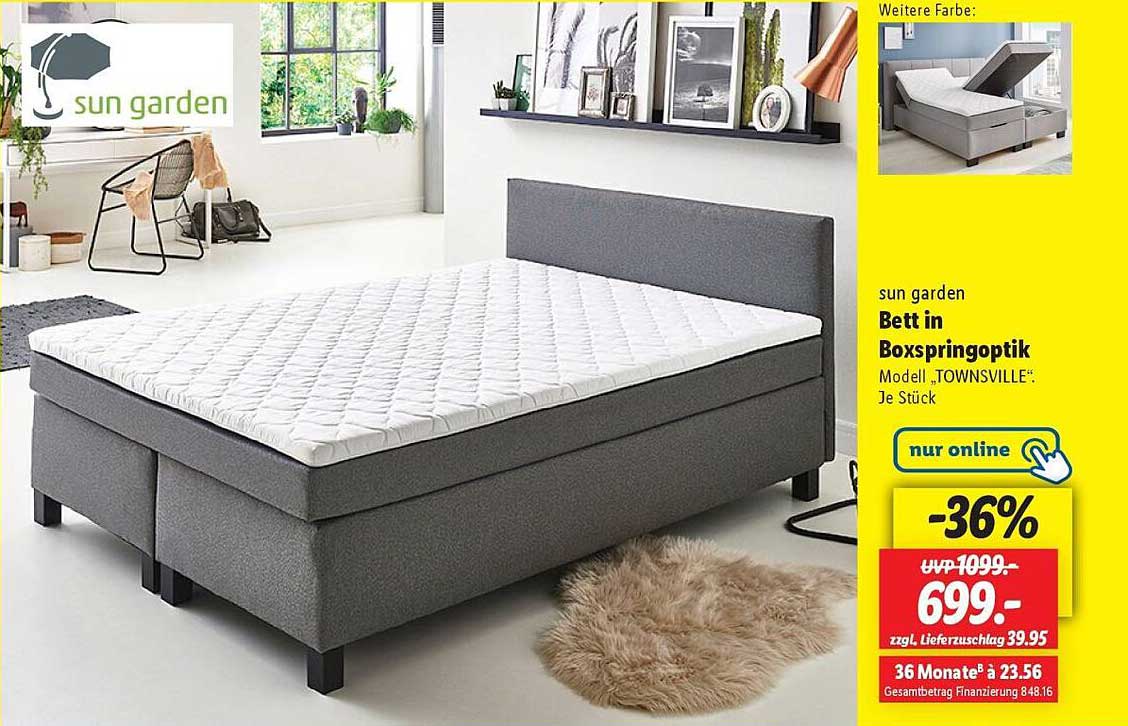 sun garden Bett in Boxspringoptik Modell 'TOWNSVILLE'