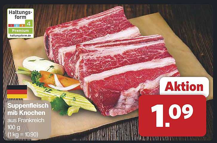 Suppenfleisch mit Knochen aus Frankreich