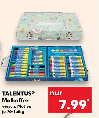 TALENTUS® Malkoffer - vers. Motive, je 76-teilig
