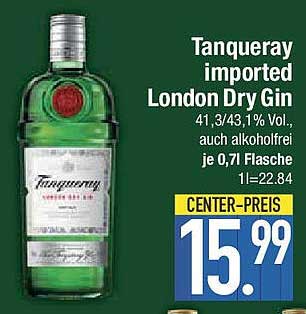 Tanqueray imported London Dry Gin 0,7l