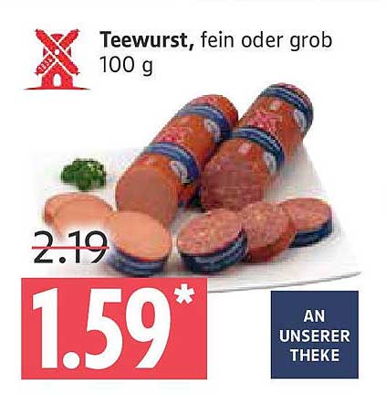Teewurst, fein oder grob 100 g