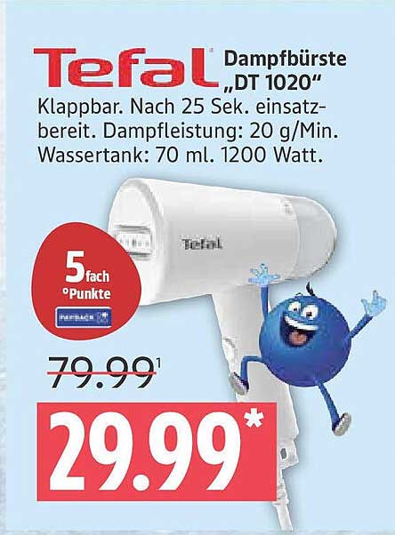 Tefal Dampf Bürste „DT 1020“ - Klappbar und leistungsstark