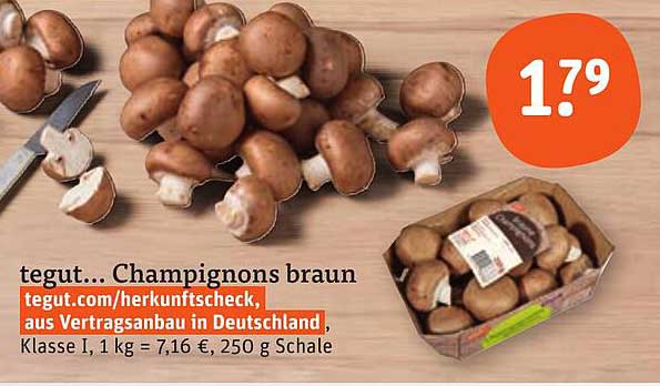 tegut... Champignons braun 250 g
