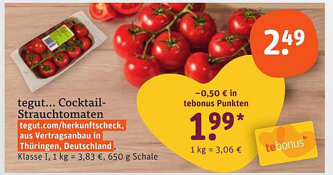 tegut... Cocktail-Strauchtomaten