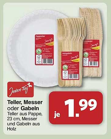 Teller, Messer oder Gabeln