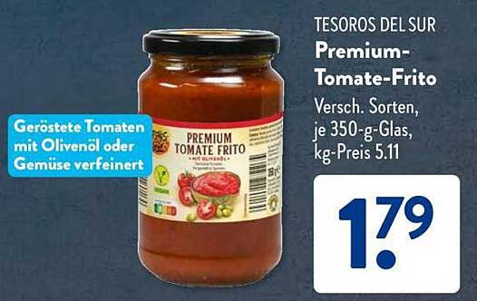 Tesoros del Sur Premium-Tomate-Frito, 350-g-Glas